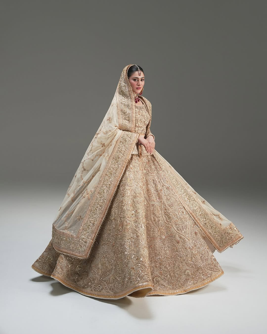 Signature Wedding Ethic Wear Lehenga Creemy Color - Image 2