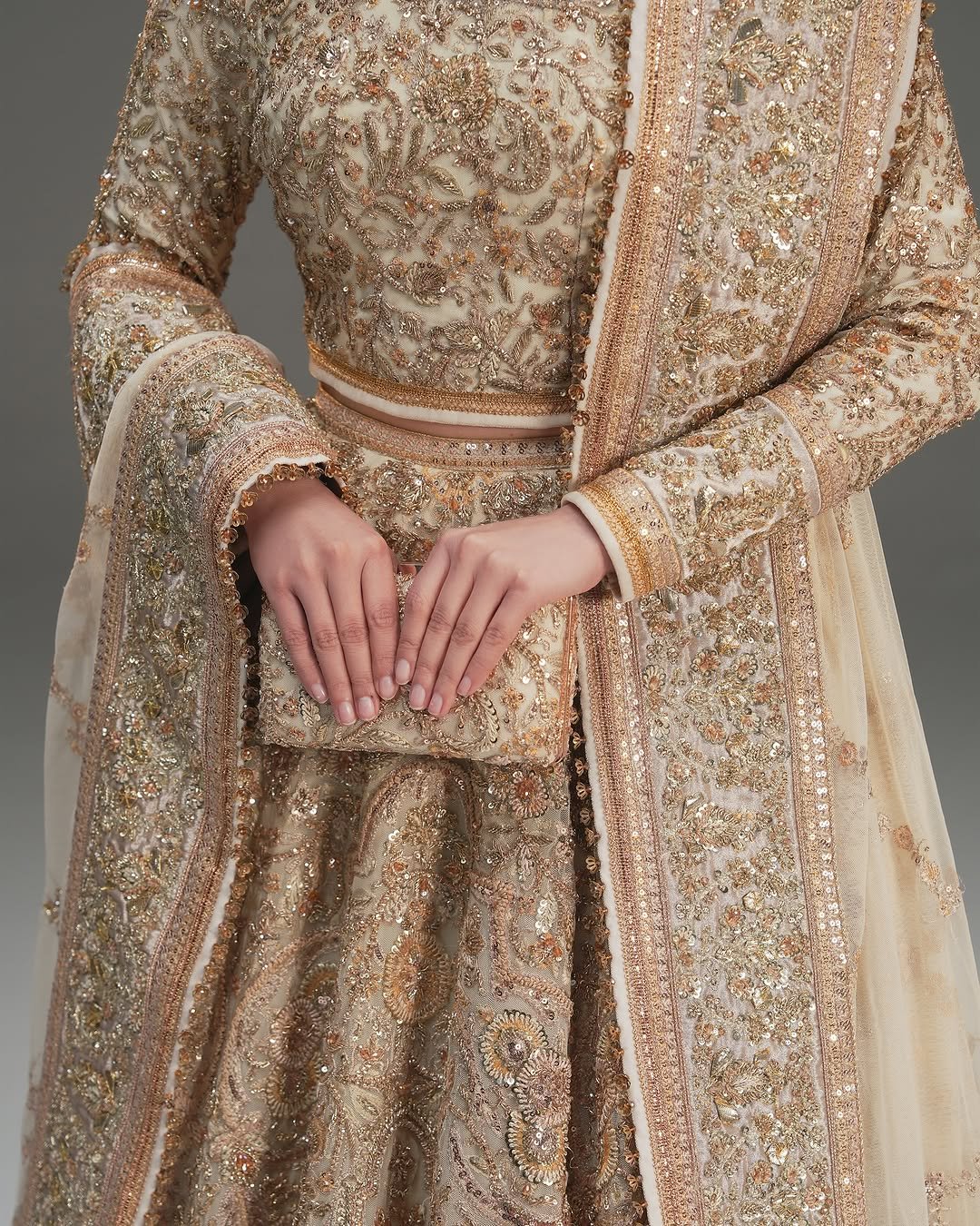 Signature Wedding Ethic Wear Lehenga Creemy Color - Image 4