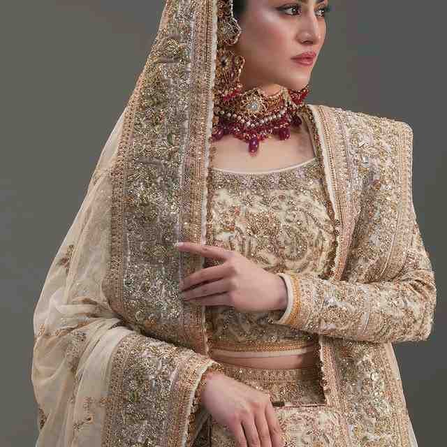 Signature Wedding Ethic Wear Lehenga Creemy Color - Image 8