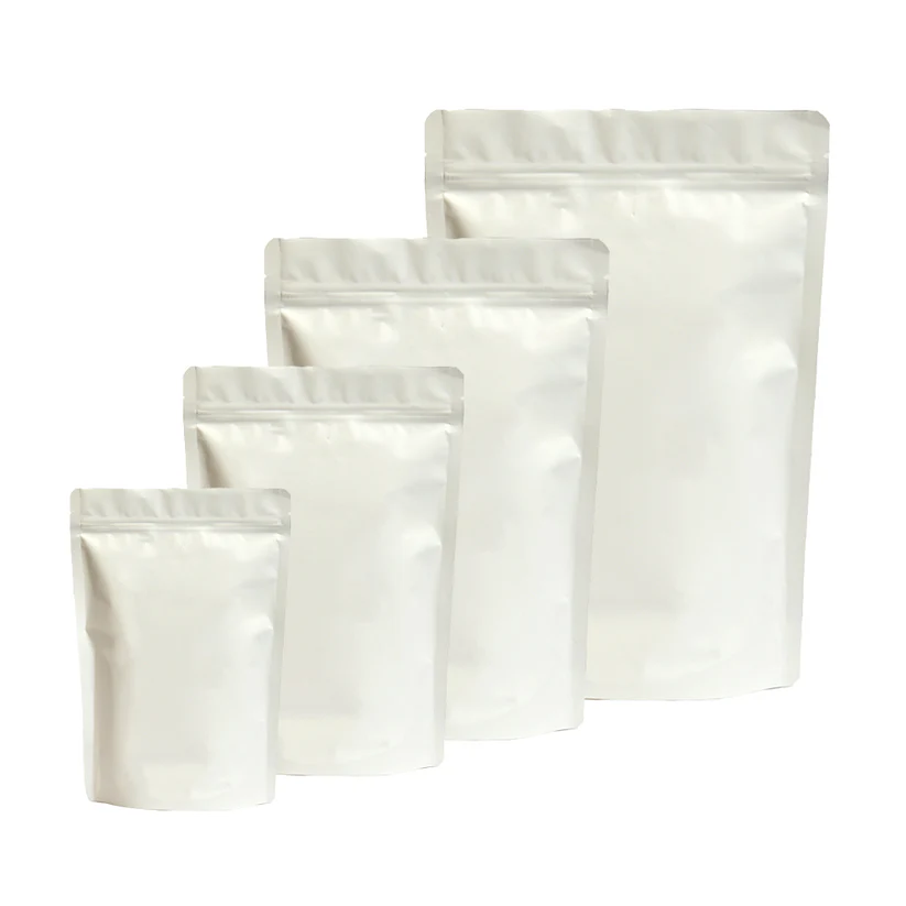 Matte white milky standup pouch zipper- food packaging - Image 7