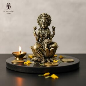 The Spiritual Living Pure Brass Lakshmi Devi Idol | 2 Inch | Idol | Laxmi MATA Murti